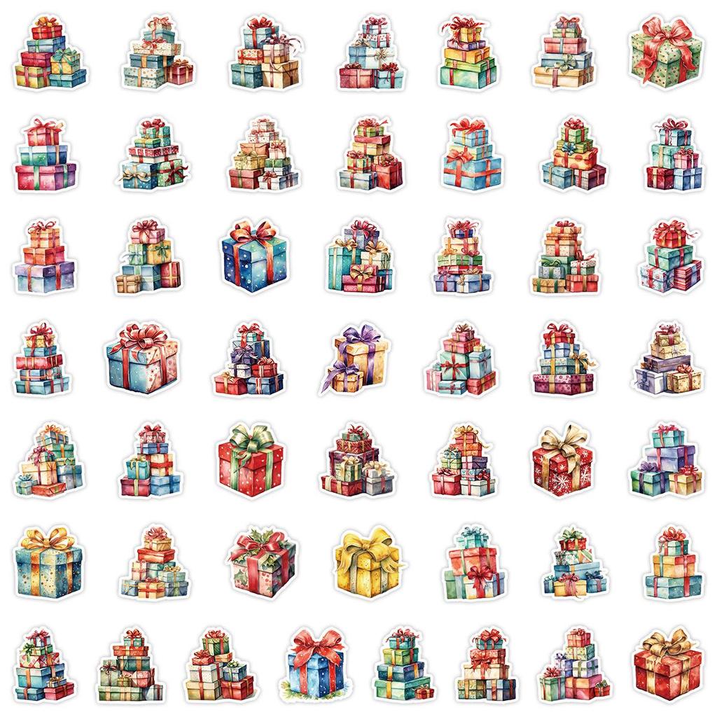 50 Nordic Style Christmas Graffiti Waterproof Stickers: Perfect for Water Bottles, Computers, and Stationery Decoration