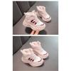 Kids Girls Winter Thickened Fleece Warm Velcro Sports Sneakers