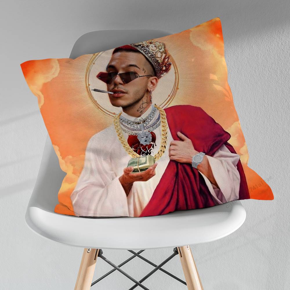 Italy SSfera EEbbasta Rapper Various Sizes Square Pillow Case For Car Home Bedchamber Decor Birthday Gift