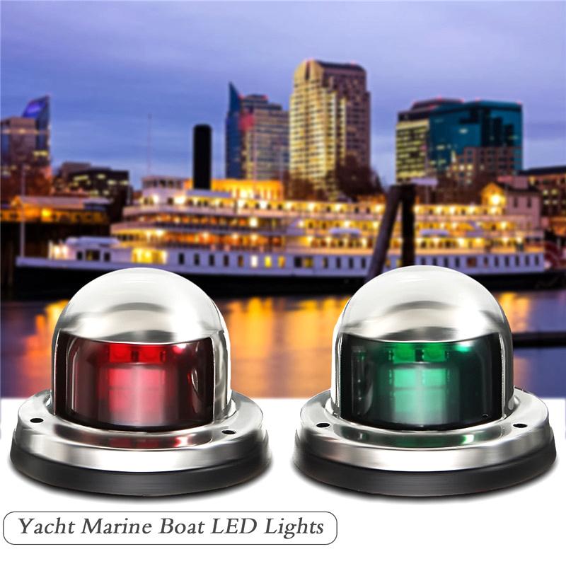 12V8 LED Waterproof Yacht Light Stainless Steel Marine LED Navigation Light Red & Green Signal Lichter Navy Guide