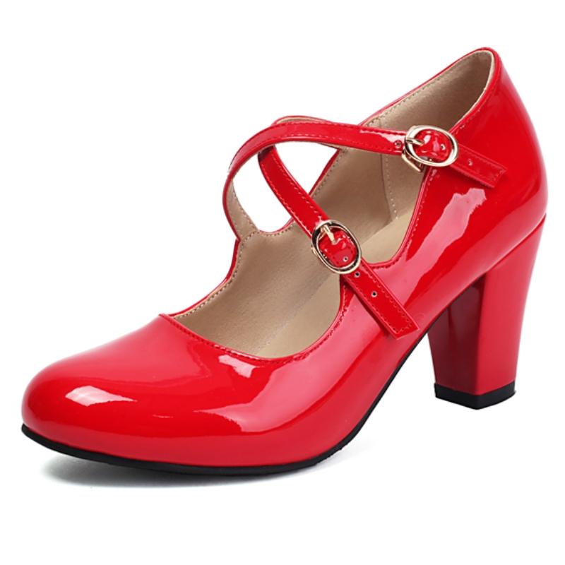 Women's Green High Heels Mary Jane Shoe Cross-strap Black White Pink Heeled Party Wedding Shoes Ladies Dress Pumps Elegant