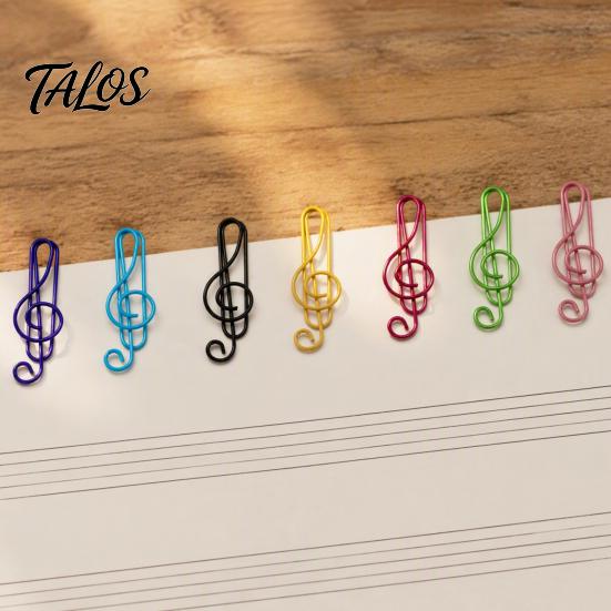 Creative File Fasteners Musical Note Paper Clips, Colorful Metal Treble Clef Decorative Cute Music Themed Gifts Fasteners, Bookmarks for Office