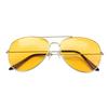 Men Retro Pilot Sunglasses Big Frame Oversized Metal UV400 Reflective Lens Trendy Driving Shades for Women