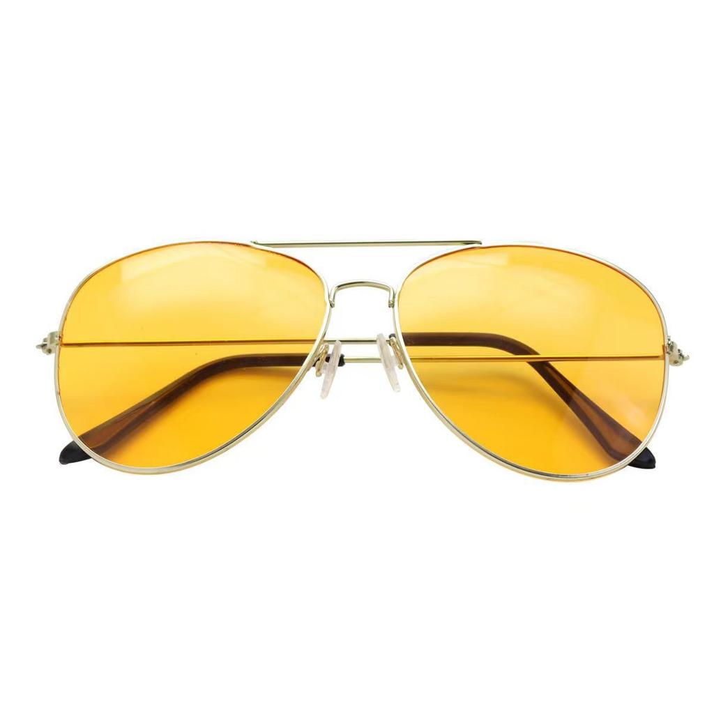 Men Retro Pilot Sunglasses Big Frame Oversized Metal UV400 Reflective Lens Trendy Driving Shades for Women