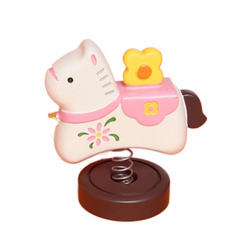 Cartoon Resin Cartoon Horse Statue Handcrafted Rocking Horse Figurine  Home Decoration