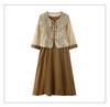 Elegant Mother's Spring Suit & Summer Dress Set for Middle-Aged Women