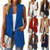 European and American Spring and Summer New Style Elegant Commuting Casual Sleeveless Cardigan Vest Vest Suit Female