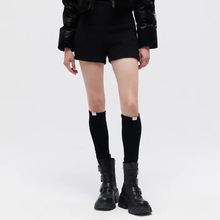 Knitted Leg Warmers Black