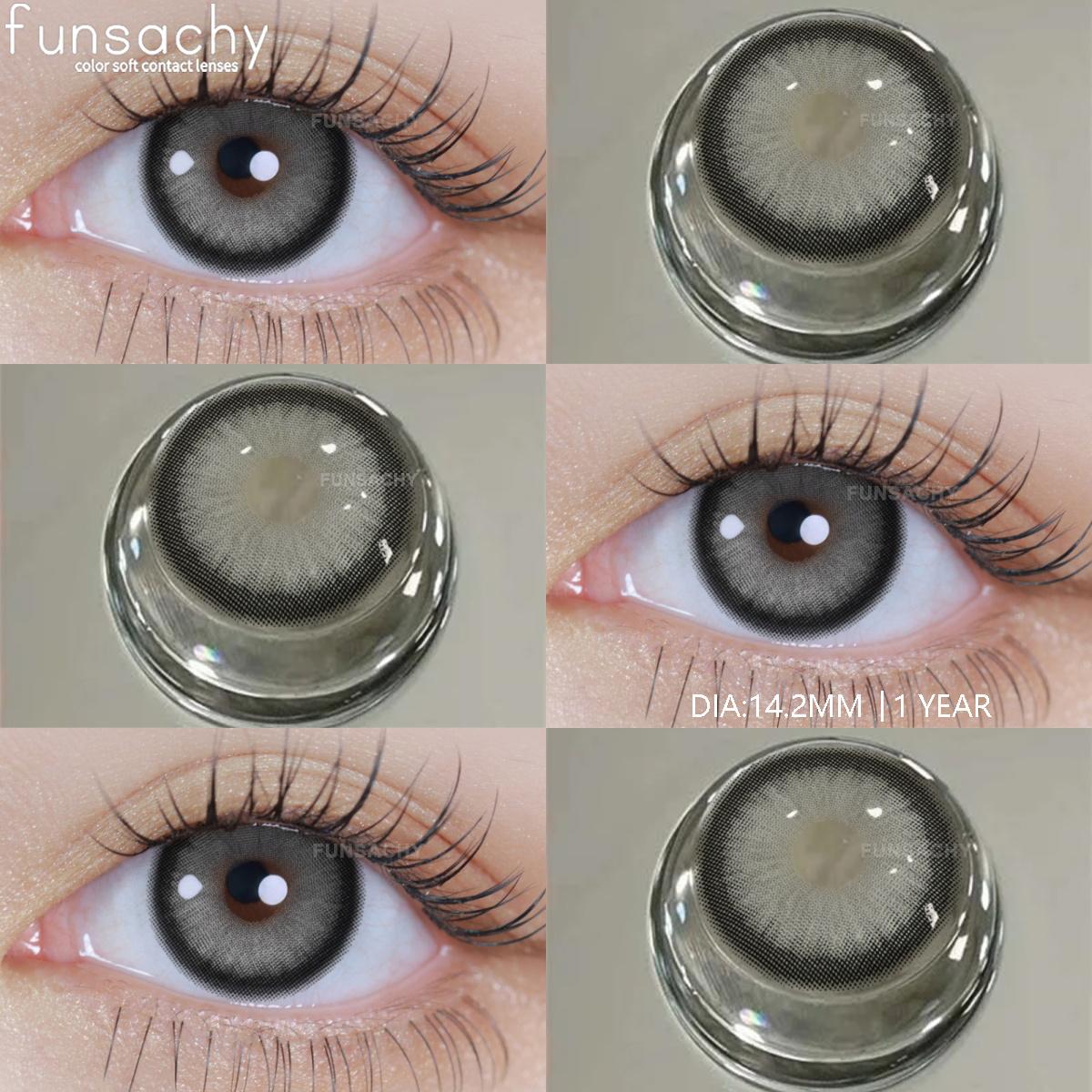 

FUNSACHY Синие контактные линзы Глазные линзы Цветные контактные линзы для глаз Коричневые линзы Ежегодная косметическая линза для зрачка Цветные линзы