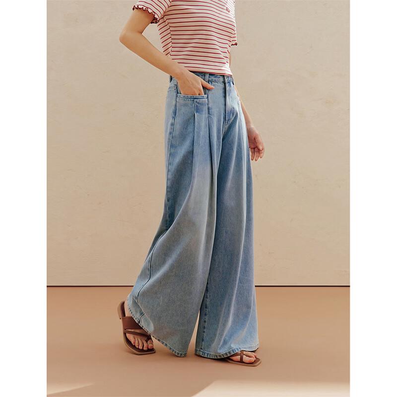 Inman Women's American Retro High-Waist Wide-Leg Jeans