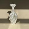 Nordisch Weiß 3D-gedruckte Kunstvase für Blumen - Dekoratives & Kreatives Ornament
