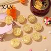 Vintage Wax Seal Stamp 10 Pcs Head Replacements, Flower Pattern Sealing Retro Brass Heads for Envelope, Invitations, Wedding, Gift Packing,