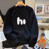 Men's Loose Fit Round Neck Hoodie - Thickened Velvet, Trendy American Style, Long Sleeve, Autumn/Winter.