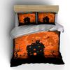 Haunted House, Bats, Moon. Bedding Sets Duvet Cover Sets Duvet Covers Pillowcases(1*Duvet Cover 2*Pillowcases Without Duvet Insert)