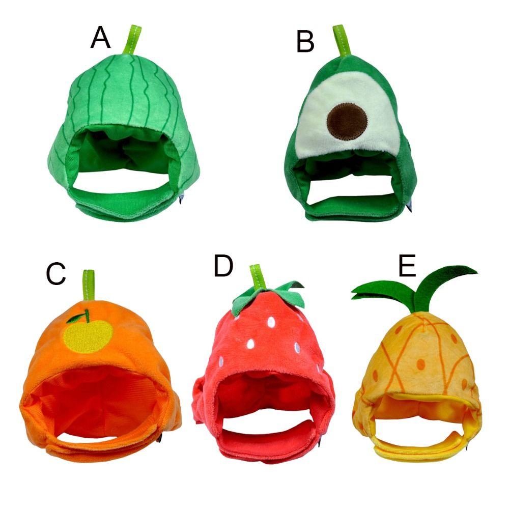 Orange Shape Cat Hat Watermelon Dogs Hats Cute Puppy Fruit Hat  For New Year Party