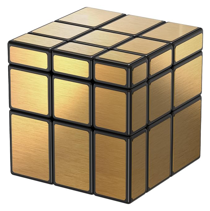 QY Mirror S [Pouch IncludedAuthentic] Mirror Cube 3D Puzzle (Gold)