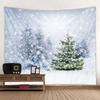 Merry Christmas Christmas Tree Decoration Fireplace Print Pattern Tapestry Home Living Room Bedroom Decoration Hanging Tapestry
