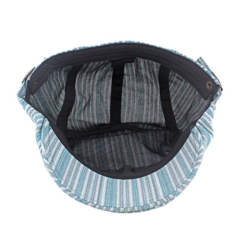 Berretti da Newsboy a Strisce in Cotone Primavera Autunno Berretti Piatto con Visiera Berretti da Pittore Berretti per Uomo e Donna