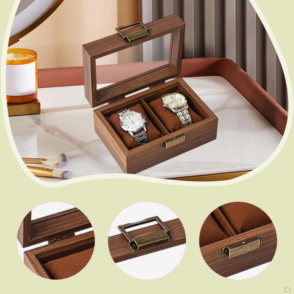 Classic And Multifunctional Watch Box, Organizer, Dustproof Case for Men Women, with Acrylic