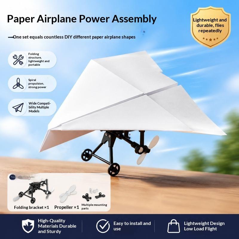 Remote Control Paper Airplane Kit With Gyro Stabilizer Diy Electric Rc Plane Power Module Paper Aircraft Transmitter Component