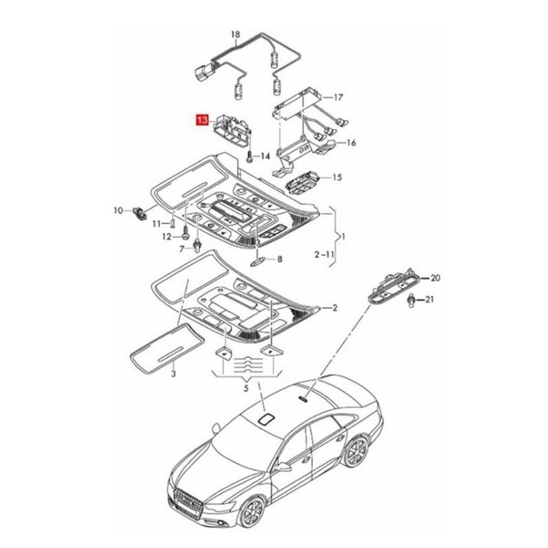 Panoramic Sunroof Switches Button 4G0959613 for C7 2012-2018 Overhead Sunroof Control Button Automotive Accessories