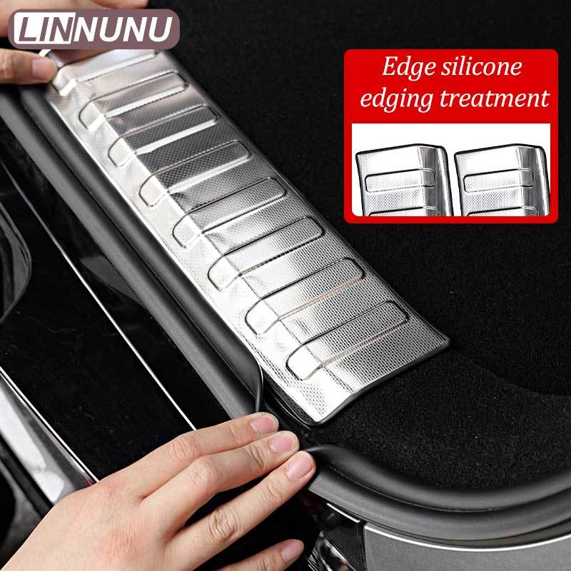 LINNUNU for zeekr 7x Car Accessories Trunk Protector Sill Plate Rear Bumper Guard Trim Door cover stainless steel accessories