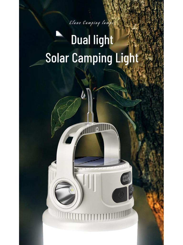 Solar-Powered Multifunctional Camping Light with USB Charging & Remote Control for Outdoor Use