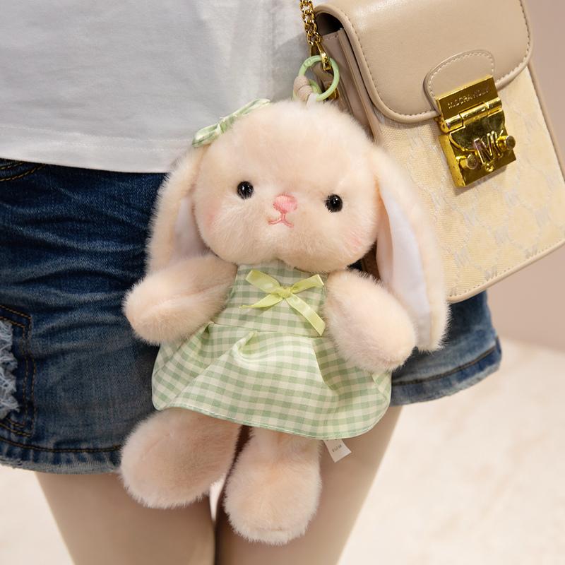Beautiful Dress Bunny Plush Toys Soft Fluffy Cartoon Scented Little Rabbit Hanging Doll Lovely Bags Decor Sweet Gift To Girls