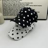 Atmungsaktive Polka Dot Baseballkappe Polyester Sonnenhut Japanischer Schirmmütze Reise