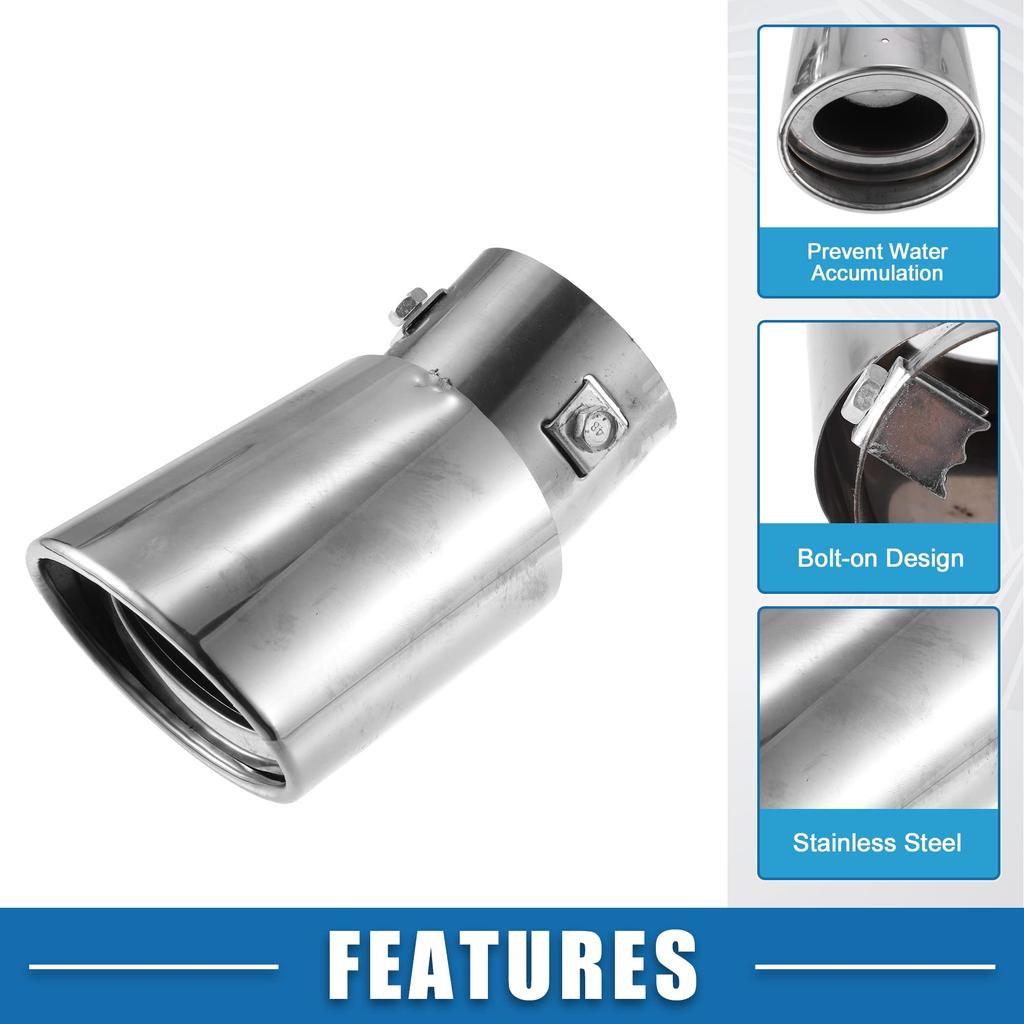 A ABSOPRO Muffler Cutter, Exhaust Pipe, Downward, General Purpose, For Car Exterior Supplies, Oval