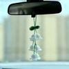 Lily Of The Valley Handmade Crochet Flowers Car Pendant Decora Artificial Flowers Hanging Decoration Car Pendant Knitted Flower