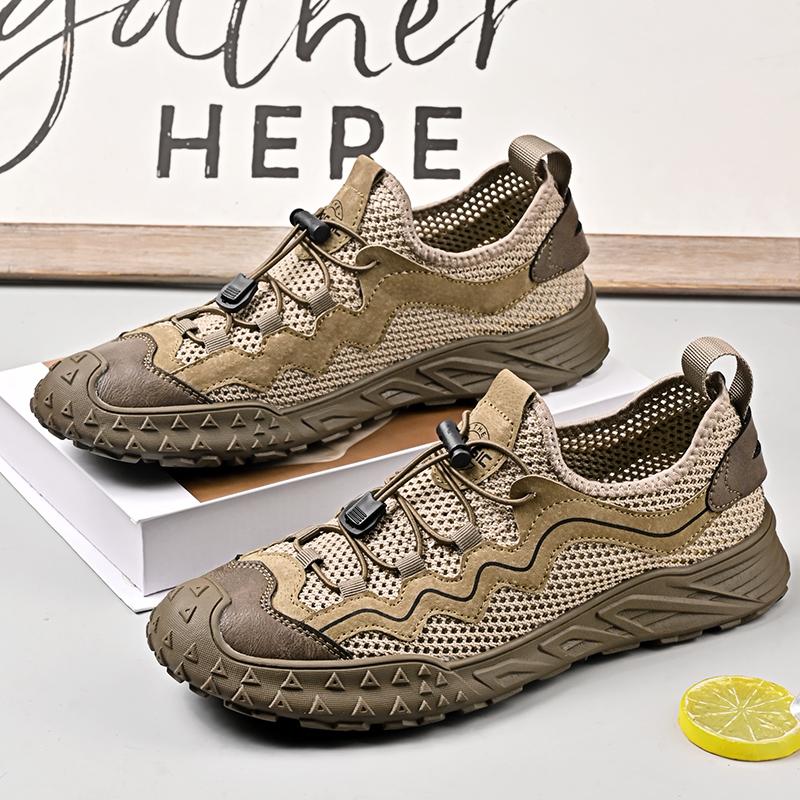 Super Breathable Hiking Shoes Rubber Anti Slip Climbing Trekking Shoes Outdoor Anticollision Sneakers Men Pigskin Walking Shoes