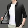 High-end Jacket Men's Spring and Autumn Business Casual Lapel Executive Mulberry Silk Top Men's Middle-aged Dad Wear