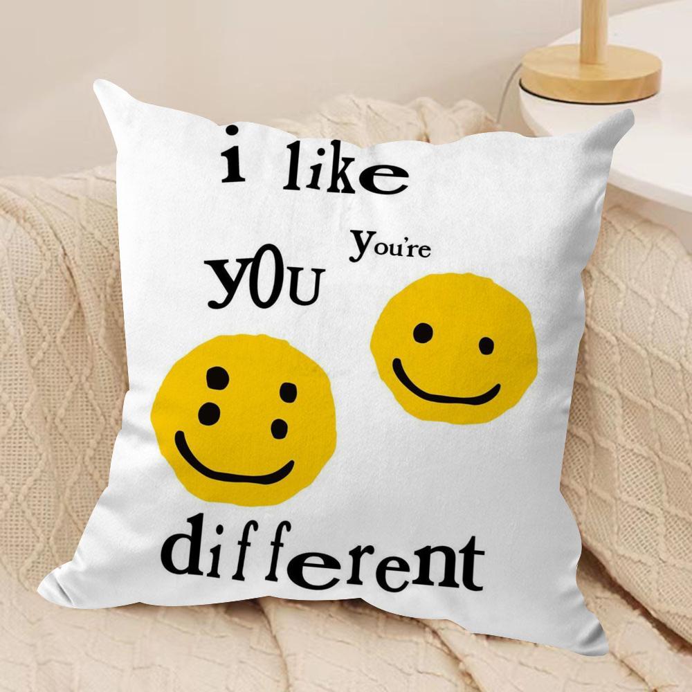 Luxury Smile CCpfm Cushion Cover Soft Plush Fabric DoubleSided Printed Sofa Cushion Cover for All Seasons Home Decor Gift 30x30cm 12x12in