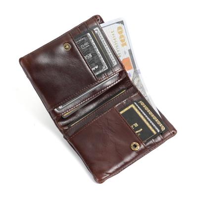 Cowhide Wallet, Genuine Leather Men's Wallet, Short Top Layer Wallet, Card Wallet, Wallet