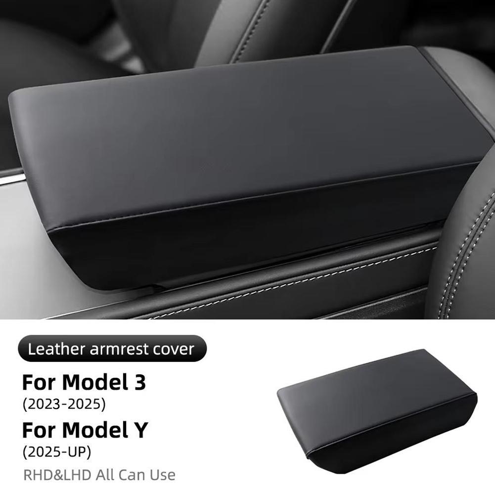 

TPE Soft Case Car Center Console Arm Rest Lid Auto Central Armrest Box Pad Cover Latch For Tesla Model 3 Y 2005 Accessories Mat чёрный