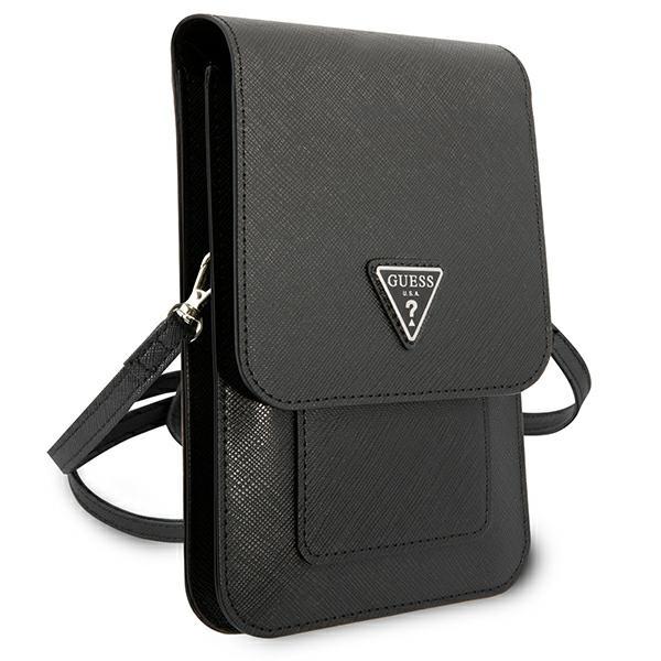 Torebka Guess Saffiano Triangle Czarna