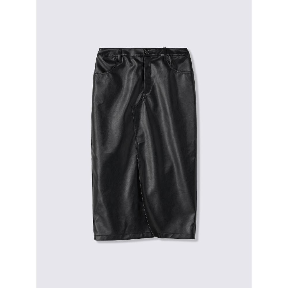 Gu By Uniqlo Faux Leather Pencil Skirt