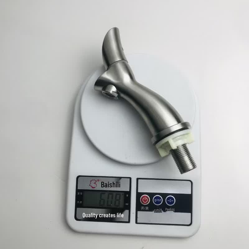 OEING 304 Stainless Steel Single Cold Basin Faucet