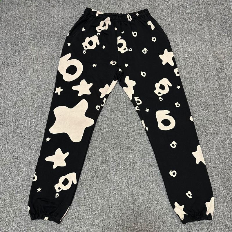 Sp5der 555555 Pěnový Potisk Tepláková Souprava Oversized Mikina Tepláky Streetwear Zimní Outfit