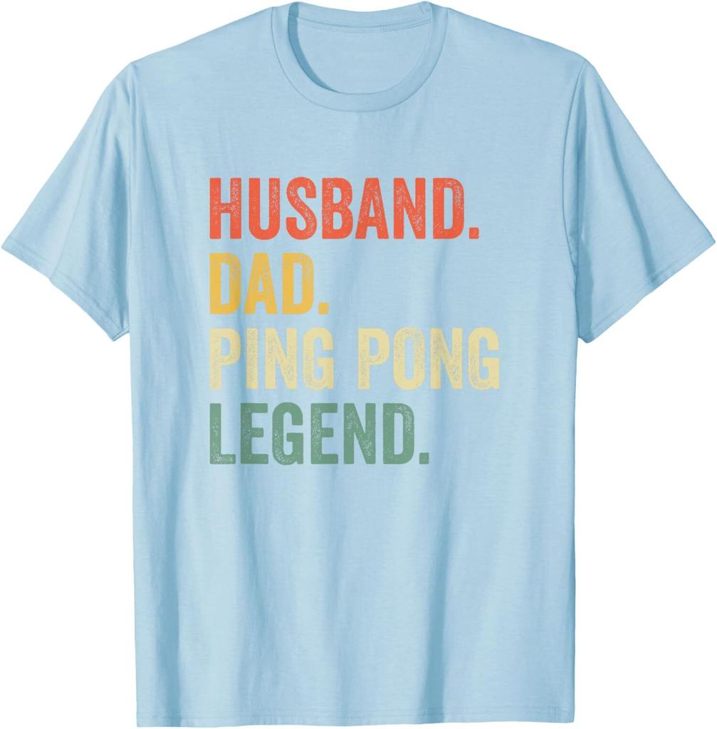 Funny Husband Dad Ping Pong Legend Table Vintage Unisex T-Shirt