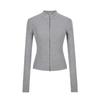 Dames Herfst- en Wintermode Temperament Amerikaanse Hottie Dubbele Rits Jas Opstaande Kraag Slanke Taille Vest Top