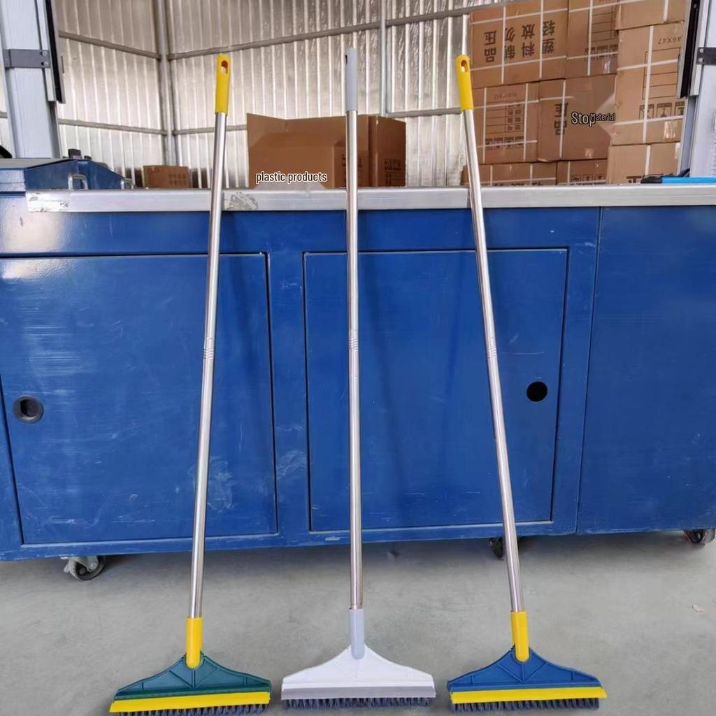 3-in-1 Bodenbürste mit langem Stiel für Fliesen, Dusche, Ecken und Fugen