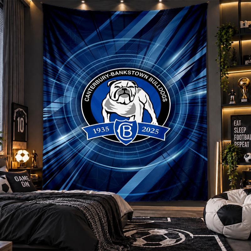 Wandbehang Wandteppich Canterbury-Bankstown Bulldogs Druckstoff für Wohnzimmer Schlafzimmer Heimdekoration