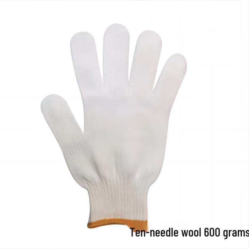 Wear-Resistant Nylon Cotton Work Gloves - 60 Pairs