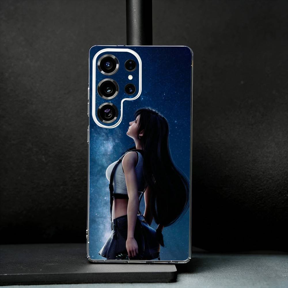 Game FF T-Tifa L-Lockhart-S Phone Case For Samsung S25,S24,S21,S22,S23,S30,Ultra,S20,Plus,Fe,Note,10,9,5G Transparent Cover