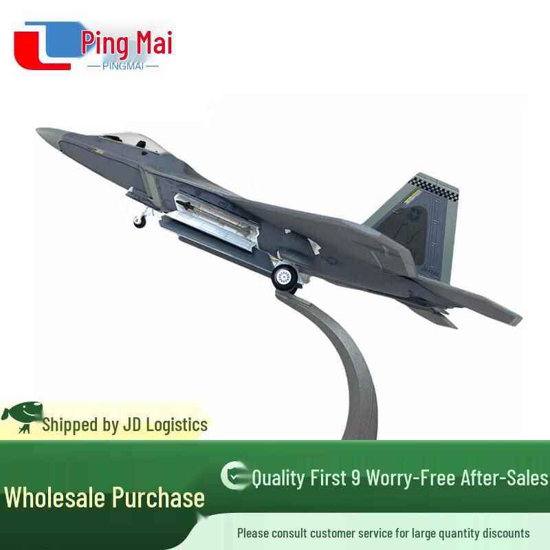 1:72 Scale F-22 Raptor Fighter Jet Model