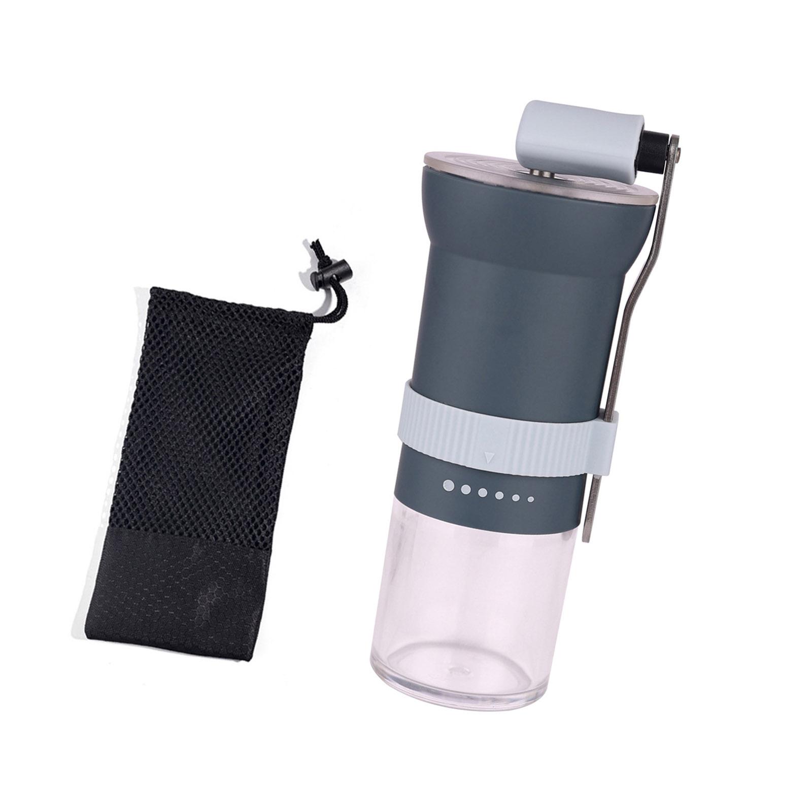 

Ручная кофемолка для кофейных зерен, регулируемые настройки, легкая конструкция, машина для помола кофе для домашнего использования и кемпинга