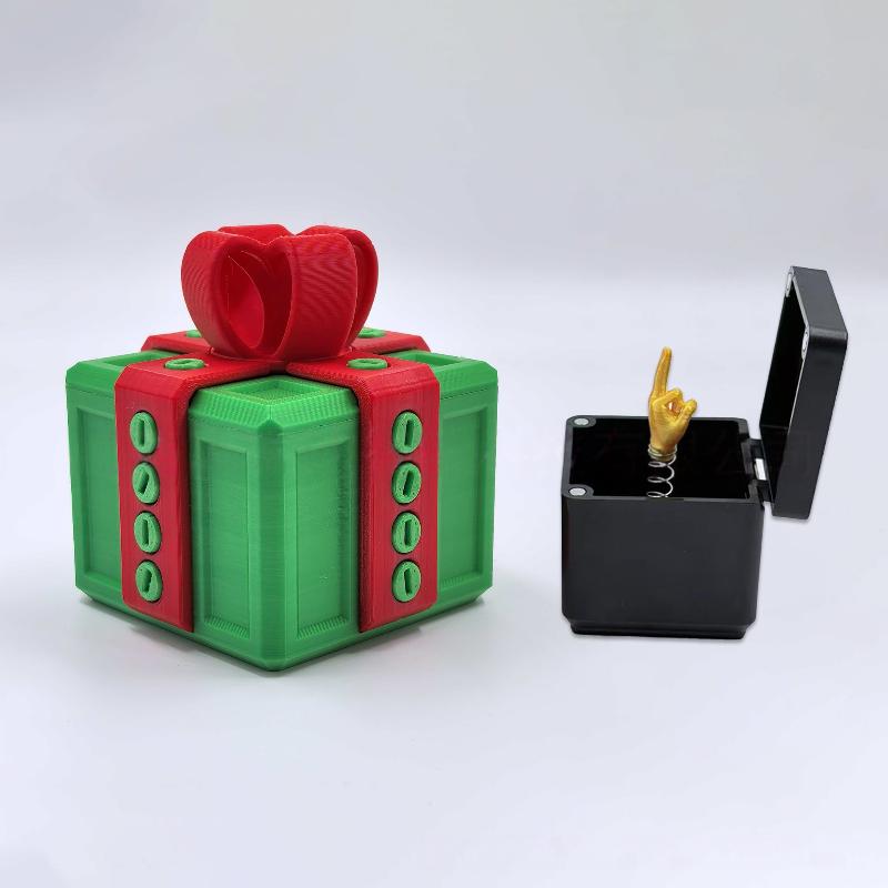 1 Juego de Dedo Medio Novedad Navideña Caja Sorpresa para Adultos Con Tornillos Impreso en 3D Divertido Regalo de Broma Regalo Molesto Para Amigos