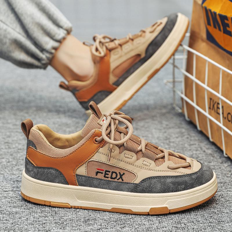 Men's Fashion Casual Low Top Skateboarding Shoes Boys Comfortable Sneakers Male Students Trending Soft Sole Classic Breathable Gym Non-slip